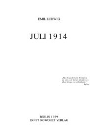 cover of the book Juli 1914