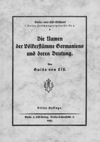 cover of the book Die Namen der Voelkerstaemme Germaniens und deren Deutung