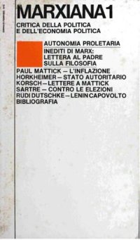 cover of the book Marxiana 1/1976. Critica della politica e dell'economia politica