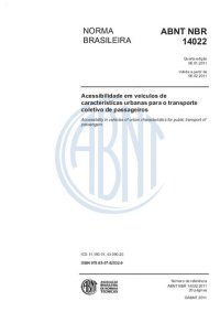 cover of the book [ABNT NBR 14022:2011] Acessibilidade em veículos de características urbanas para o transporte coletivo de passageiros