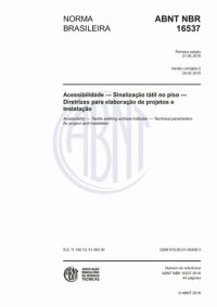 cover of the book [ABNT NBR 16537:2016] Acessibilidade - Sinalização tátil no piso - Diretrizes para elaboração de projetos e instalação (Versão Corrigida 2:2018)