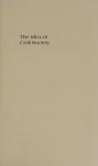 cover of the book The Idea of a Civil Society