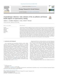 cover of the book Cryptodamages: Monetary value estimates of the air pollution and human health impacts of cryptocurrency mining