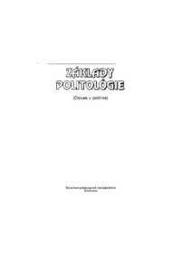 cover of the book Základy politológie (človek v politike)