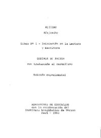 cover of the book Aliichu. Alejandro. Libro № 1 - Iniciación en la Lectura e Escritura Quechua de Ancash