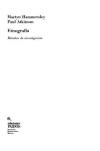 cover of the book Etnografía : métodos de investigación