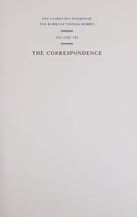 cover of the book The Clarendon Edition of the Works of Thomas Hobbes, Vol. 7 The Correspondence, Vol. II (1660-1679)