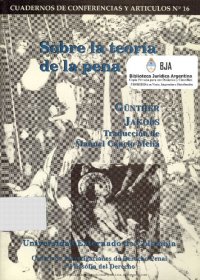 cover of the book Sobre la teoría de la pena