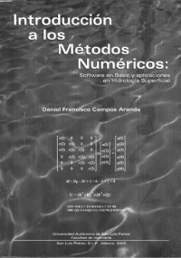 cover of the book Introducción a los Métodos Numéricos: software en Basic y aplicaciones en Hidrología Superficial