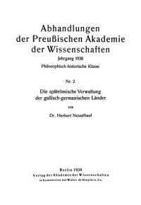 cover of the book Die spätrömische Verwaltung der gallisch-germanischen Länder