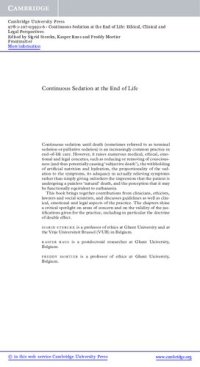 cover of the book Continuous Sedation at the End of Life