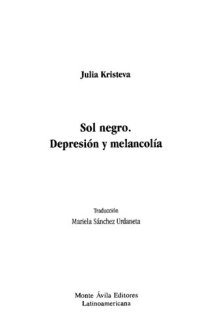 cover of the book Sol negro : depresión y melancolía