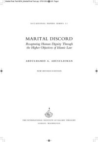 cover of the book Marital Discord Recapturing Human Dignity Through the Higher Objectives of Islamic Law