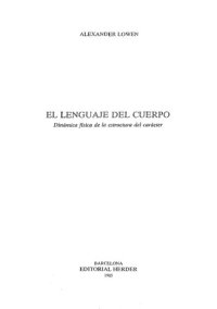 cover of the book El lenguage del cuerpo : dinámica física de la estructura del carácter