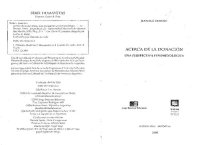 cover of the book Acerca de la donación : una perspectiva fenomenológica