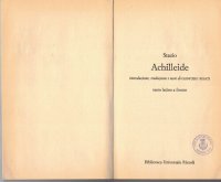 cover of the book Stazio: Achilleide