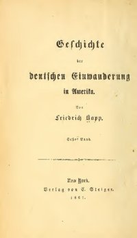 cover of the book Geschichte der Deutschen im Staate New York bis zum Anfange des neunzehnten Jahrhunderts