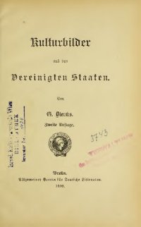 cover of the book Kulturbilder aus den Vereinigten Staaten