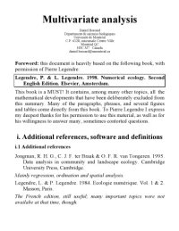 cover of the book Multivariate analysis