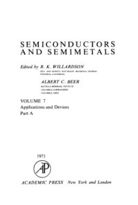 cover of the book Semiconductors and semimetals, - Applications and devices part A