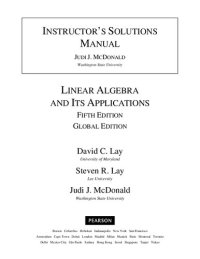 cover of the book Linear Algebra ant Its Applications. Instrucror's Solutions Manual