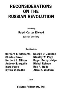 cover of the book Reconsiderations On The Russian Revolution