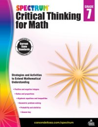 cover of the book Spectrum critical thinking for math. Grade 7.