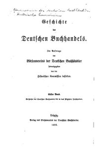 cover of the book Geschichte des deutschen Buchhandels bis in das siebzehnte Jahrhunderts