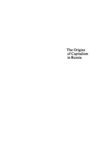 cover of the book The Origins of Capitalism in Russia;: Industry and Progress in the Sixteenth and Seventeenth Centuries