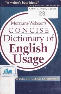 cover of the book Merriam-Webster's Concise Dictionary of English Usage