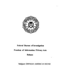 cover of the book German American Federation / Bund