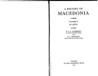 cover of the book A History of Macedonia: 550-336 B.C