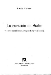 cover of the book Lucio Colletti