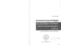 cover of the book Forenzná psychológia pre psychológov, právnikov, lekárov a iné pomáhajúce profesie