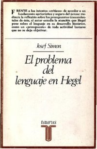 cover of the book El Problema del lenguaje en Hegel