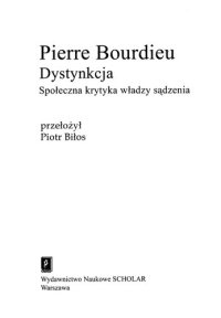 cover of the book Dystynkcja. Społeczna krytyka władzy sądzenia