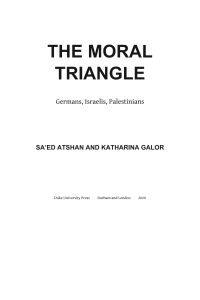 cover of the book The Moral Triangle: Germans, Israelis, Palestinians