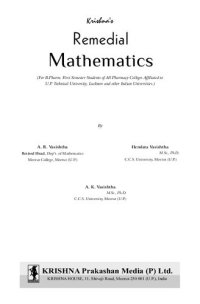 cover of the book Krishna's Remedial Mathematics