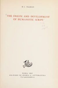 cover of the book The Origin and Development of Humanistic Script