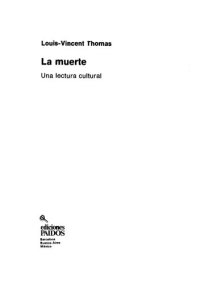 cover of the book La Muerte : una lectura cultural