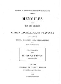 cover of the book Le temple d'Edfou