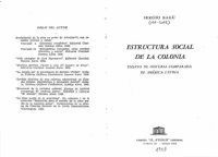 cover of the book Estructura social de la colonia