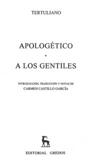 cover of the book Apologético ; A los gentiles