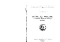 cover of the book Lettera e/o allegoria: un contributo alla storia dell'esegesi patristica