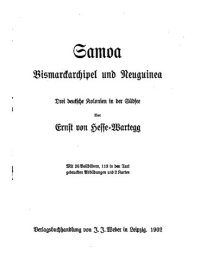 cover of the book Samoa, Bismarckarchipel und Neuguinea