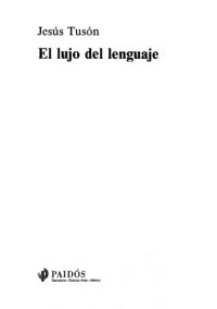 cover of the book El lujo del lenguaje