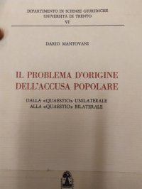 cover of the book Il problema d’origine dell’ accusa popolare