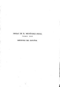 cover of the book Orígenes del español: estado lingüístico de la península ibérica hasta el siglo XI