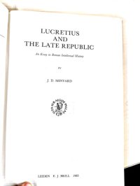 cover of the book Lucretius and the Late Republic: An Essay in Roman Intellectual History