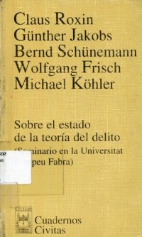 cover of the book Sobre el estado de la teoría del delito: seminario en la Universidad Pompeu Fabra